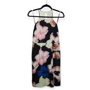 L’Atiste by Amy Size Small Floral Sleeveless Dress Open Back Strappy Beautiful!